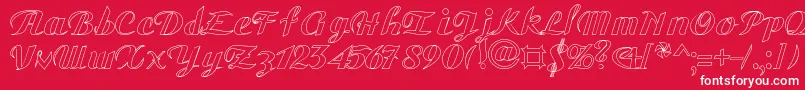 フォントGauHo – 赤い背景に白い文字