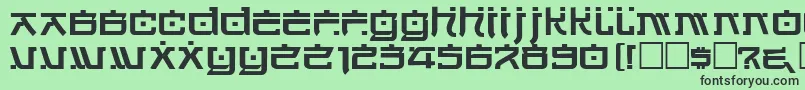 フォントHirosh – 緑の背景に黒い文字