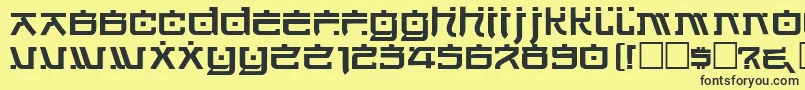 Hirosh Font – Black Fonts on Yellow Background