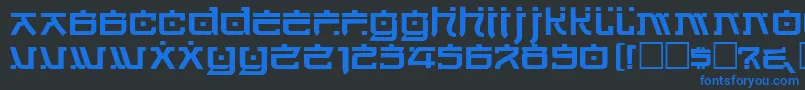 Hirosh Font – Blue Fonts on Black Background