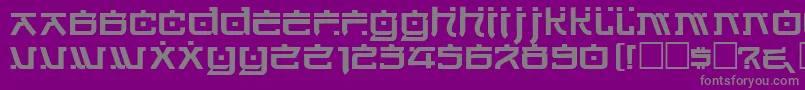 Hiroshフォントについての詳細 フォントHirosh – 紫の背景に灰色の文字