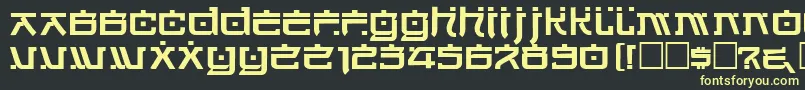Hirosh Font – Yellow Fonts on Black Background