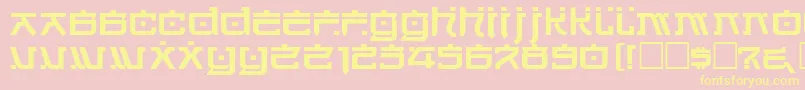 Hirosh Font – Yellow Fonts on Pink Background