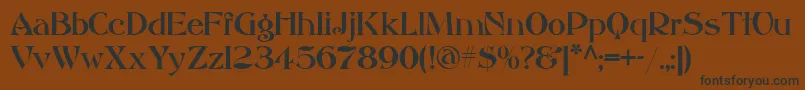 AkvitaniaModern Font – Black Fonts on Brown Background