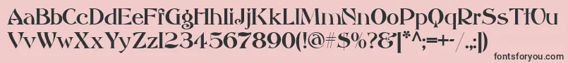 AkvitaniaModern Font – Black Fonts on Pink Background