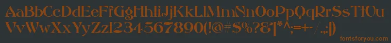 AkvitaniaModern Font – Brown Fonts on Black Background