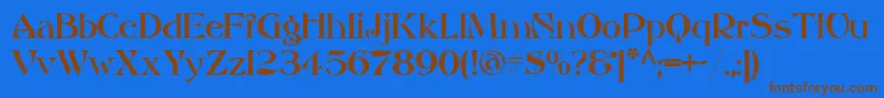 AkvitaniaModern Font – Brown Fonts on Blue Background