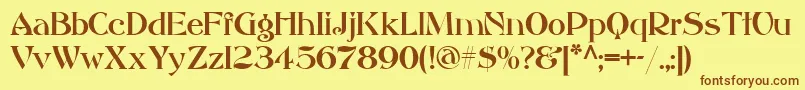 AkvitaniaModern Font – Brown Fonts on Yellow Background