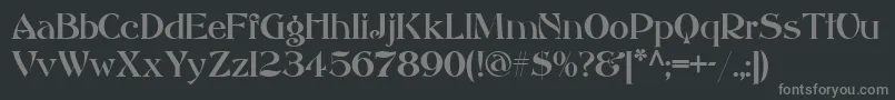 AkvitaniaModern Font – Gray Fonts on Black Background