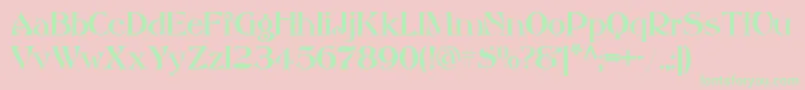 AkvitaniaModern Font – Green Fonts on Pink Background