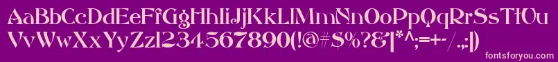 AkvitaniaModern Font – Pink Fonts on Purple Background