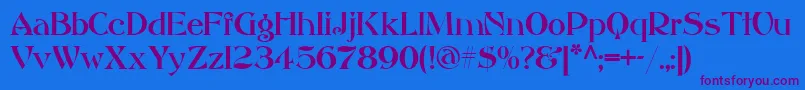 AkvitaniaModern Font – Purple Fonts on Blue Background