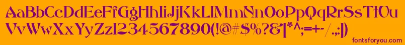 AkvitaniaModern Font – Purple Fonts on Orange Background