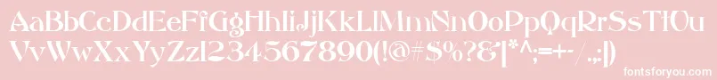 フォントAkvitaniaModern – ピンクの背景に白い文字