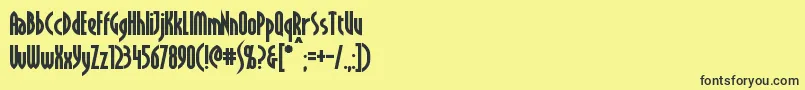 CrichtonBold Font – Black Fonts on Yellow Background