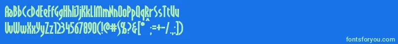 CrichtonBold Font – Green Fonts on Blue Background