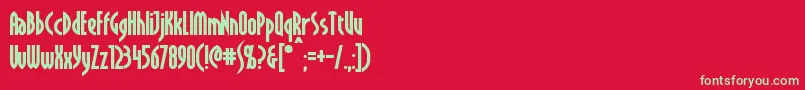 CrichtonBold Font – Green Fonts on Red Background