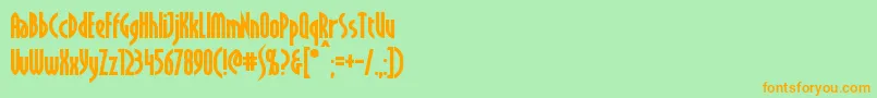 CrichtonBold Font – Orange Fonts on Green Background