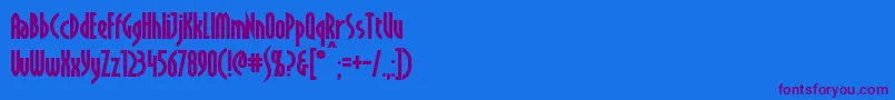 CrichtonBold-Schriftart – Violette Schriften auf blauem Hintergrund