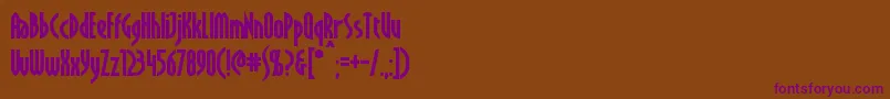 CrichtonBold-Schriftart – Violette Schriften auf braunem Hintergrund