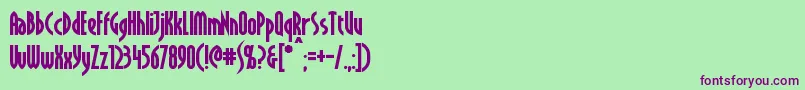 CrichtonBold Font – Purple Fonts on Green Background