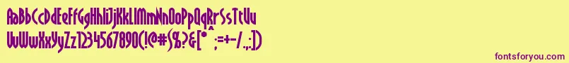 CrichtonBold Font – Purple Fonts on Yellow Background