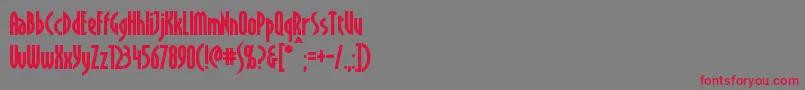 CrichtonBold Font – Red Fonts on Gray Background