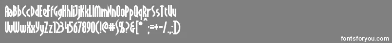 フォントCrichtonBold – 灰色の背景に白い文字