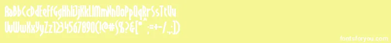 CrichtonBold Font – White Fonts on Yellow Background