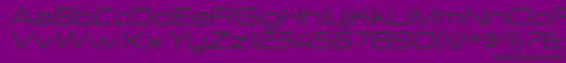 Czcionka ZektonexItalic – czarne czcionki na fioletowym tle
