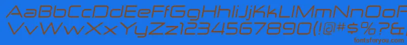 Шрифт ZektonexItalic – коричневые шрифты на синем фоне