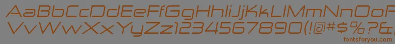 ZektonexItalic Font – Brown Fonts on Gray Background
