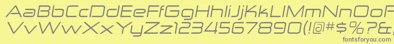 ZektonexItalic Font – Gray Fonts on Yellow Background