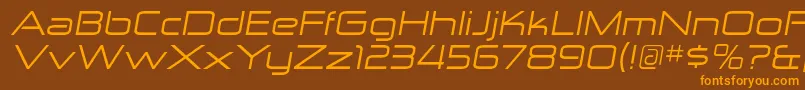 ZektonexItalic Font – Orange Fonts on Brown Background
