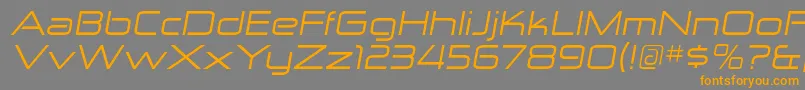 ZektonexItalic Font – Orange Fonts on Gray Background
