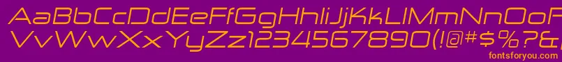 ZektonexItalic Font – Orange Fonts on Purple Background