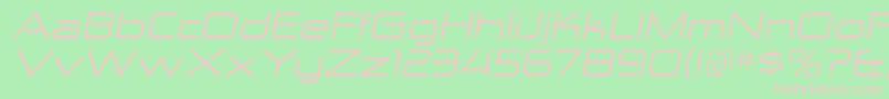 ZektonexItalic Font – Pink Fonts on Green Background