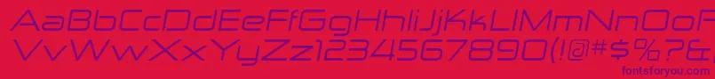 ZektonexItalic Font – Purple Fonts on Red Background