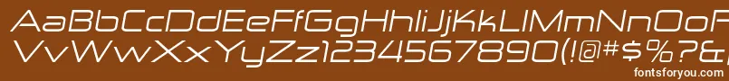 ZektonexItalic Font – White Fonts on Brown Background