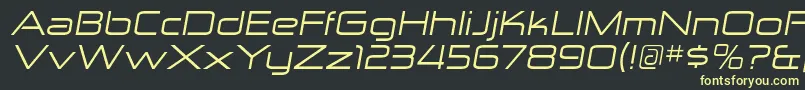 ZektonexItalic Font – Yellow Fonts on Black Background