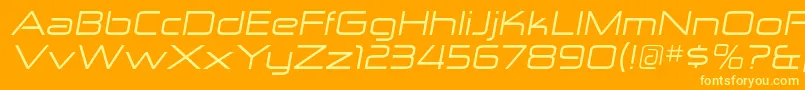 More about ZektonexItalic Font ZektonexItalic Font – Yellow Fonts on Orange Background
