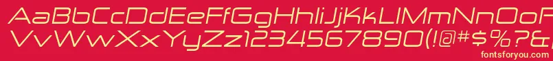 ZektonexItalic Font – Yellow Fonts on Red Background