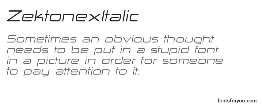 ZektonexItalic Font