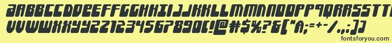 Forcemajeureital Font – Black Fonts on Yellow Background