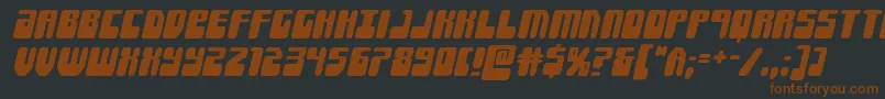 Forcemajeureital-fontti – ruskeat fontit mustalla taustalla