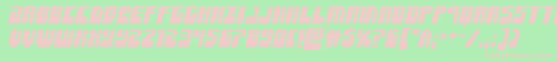 Forcemajeureital-fontti – vaaleanpunaiset fontit vihreällä taustalla