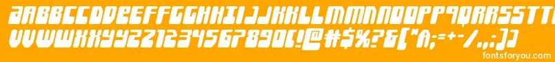 Forcemajeureital Font – White Fonts on Orange Background