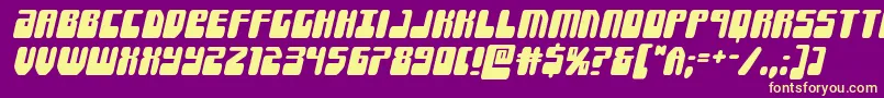 Forcemajeureital Font – Yellow Fonts on Purple Background