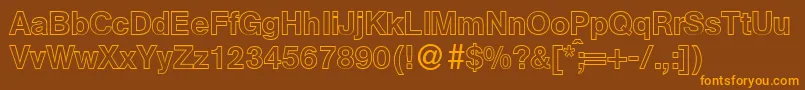 AgentoutlinedbNormal Font – Orange Fonts on Brown Background