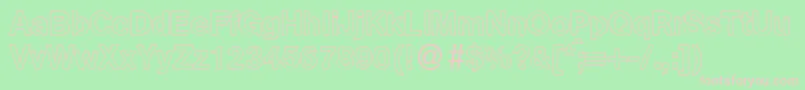 AgentoutlinedbNormal Font – Pink Fonts on Green Background